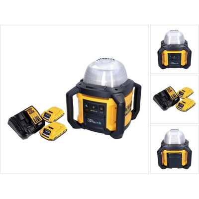 DeWalt, Arbeitsleuchte, DCL 074 D2 Akku Baustellenstrahler Strahler 18 V 5000 lm 4000 Kelvin + 2x Akku 2,0 Ah + Ladeg (5000 lm) DeWalt, Arbeitsleuchte, DCL 074 D2 Akku Baustellenstrahler Strahler 18 V 5000 lm 4000 Kelvin + 2x Akku 2,0 Ah + Ladeg (5000 lm)