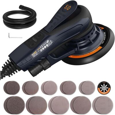 Maxxt, Schleifmaschine + Poliermaschine, Brushless Random Orbital Sander with Electronic Brake, Dual Pads, 6 Speeds (Exzenterschleifer) Maxxt, Schleifmaschine + Poliermaschine, Brushless Random Orbital Sander with Electronic Brake, Dual Pads, 6 Speeds (Exzenterschleifer)