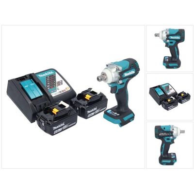 Makita, Bohrmaschine + Akkuschrauber, DTW 301 RG Akku Schlagschrauber 18 V 330 Nm 1/2" Brushless + 2x Akku 6,0 Ah + Ladegerät (Schlagschrauber) Makita, Bohrmaschine + Akkuschrauber, DTW 301 RG Akku Schlagschrauber 18 V 330 Nm 1/2" Brushless + 2x Akku 6,0 Ah + Ladegerät (Schlagschrauber)