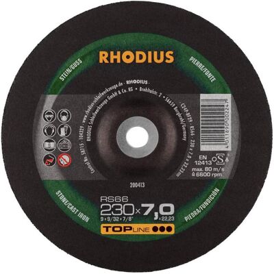 Rhodius, Schleifmittel, 200413 RS66 Schruppscheibe Stein, Guss 10 St. Rhodius, Schleifmittel, 200413 RS66 Schruppscheibe Stein, Guss 10 St.