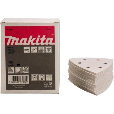 Makita, Schleifmittel, P-42830 Schleifblatt 94 x 94 K180 Weisser Klettverschluss 50 Stück Makita, Schleifmittel, P-42830 Schleifblatt 94 x 94 K180 Weisser Klettverschluss 50 Stück