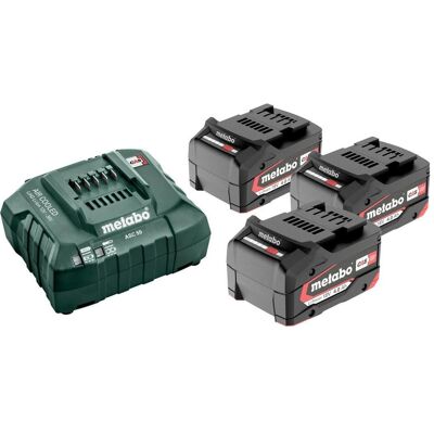 Metabo, Werkzeugakku + Ladegerät, Basis-Set 3 x 4.0 Ah (18 V) Metabo, Werkzeugakku + Ladegerät, Basis-Set 3 x 4.0 Ah (18 V)