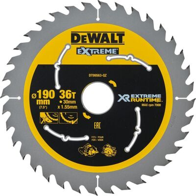 DeWalt, Sägeblatt, Kreissägeblatt Handkreissäge 190/30mm 36WZ/FZ DeWalt, Sägeblatt, Kreissägeblatt Handkreissäge 190/30mm 36WZ/FZ