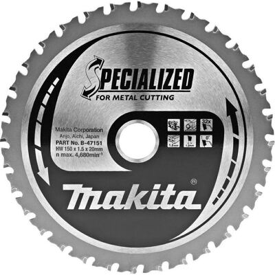 Makita MCCS15032E - Metallkreissägeblatt 150mm Makita MCCS15032E - Metallkreissägeblatt 150mm
