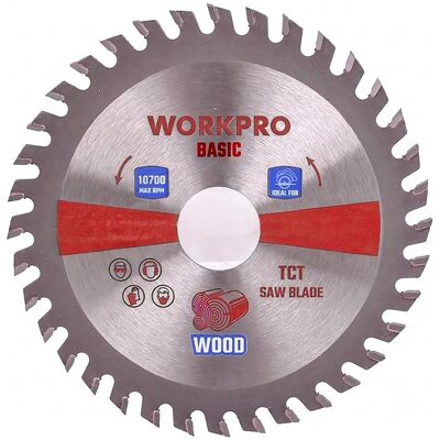 Workpro, Sägeblatt, Saw blade for wood, basic, ø125 x 22.2 mm x 36 teeth Workpro, Sägeblatt, Saw blade for wood, basic, ø125 x 22.2 mm x 36 teeth