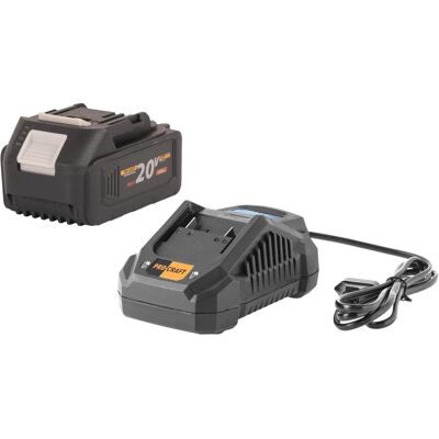 Procraft, Werkzeugakku + Ladegerät, Starter Set 20 V 20/4A Schnell Ladegerät + 1x 20/4 Akku 4,0 Ah (20 V) Procraft, Werkzeugakku + Ladegerät, Starter Set 20 V 20/4A Schnell Ladegerät + 1x 20/4 Akku 4,0 Ah (20 V)