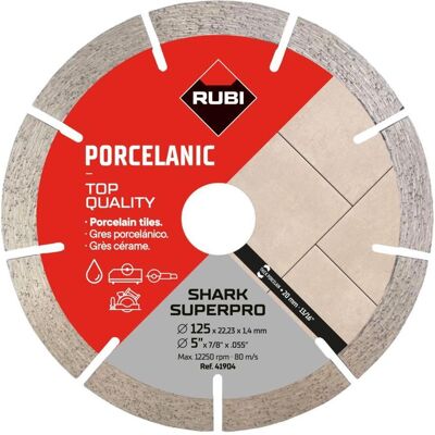 Rubi, Sägeblatt, 41904 SHARK 125 SUPERPRO Diamanttrennscheibe 125mm Rubi, Sägeblatt, 41904 SHARK 125 SUPERPRO Diamanttrennscheibe 125mm