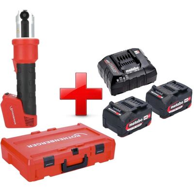 Rothenberger, Presswerkzeug, ROMAX NANO Akku Pressmaschine 18 V 34 kN CAS + 2x Akku 4,0 Ah + Ladegerät + Rocase (Rohrpresse) Rothenberger, Presswerkzeug, ROMAX NANO Akku Pressmaschine 18 V 34 kN CAS + 2x Akku 4,0 Ah + Ladegerät + Rocase (Rohrpresse)