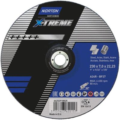 NORTON X-Treme Schleifscheibe - Schweres Stahl-Schleifrad NORTON X-Treme Schleifscheibe - Schweres Stahl-Schleifrad