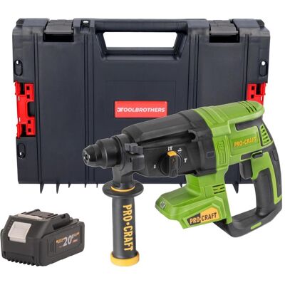 Procraft, Bohrmaschine + Akkuschrauber, PHA40bb Akku Bohrhammer 20 V 2,6 J SDS plus Brushless + 1x Akku 4,0 Ah + RHINO Toolcase - (Bohrhammer) Procraft, Bohrmaschine + Akkuschrauber, PHA40bb Akku Bohrhammer 20 V 2,6 J SDS plus Brushless + 1x Akku 4,0 Ah + RHINO Toolcase - (Bohrhammer)
