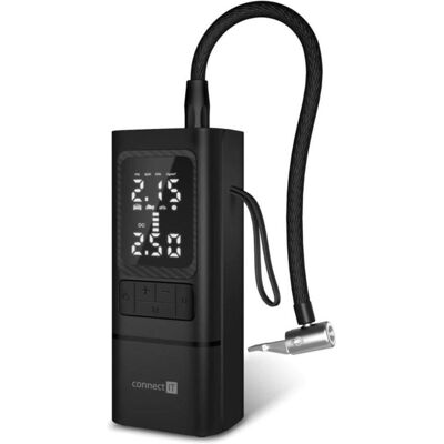 Connect IT, Kompressor, Přenosný kompresor a powerbanka AirFlow 2v1, 6000mAh, USB-C, Černá Connect IT, Kompressor, Přenosný kompresor a powerbanka AirFlow 2v1, 6000mAh, USB-C, Černá