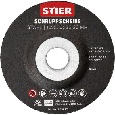 Stier, Sägeblatt, Schruppscheibe 115 x 7,0 x 22,23 Form 27 Stier, Sägeblatt, Schruppscheibe 115 x 7,0 x 22,23 Form 27