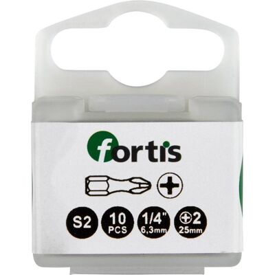 Magni, Bits, FORTIS Bit 1/4' DIN3126 C6,3 PH 2x25mm Torsion a10Stk. Magni, Bits, FORTIS Bit 1/4' DIN3126 C6,3 PH 2x25mm Torsion a10Stk.