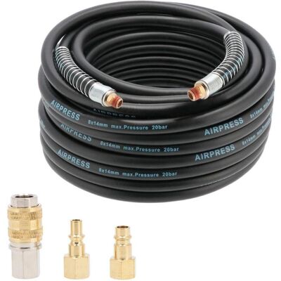 Airpress, Zubehör Druckluftwerkzeug, 40492 Luftschlauch 20 bar 1/4" 20 m 14 x 8 mm inkl. Anschlüsse Airpress, Zubehör Druckluftwerkzeug, 40492 Luftschlauch 20 bar 1/4" 20 m 14 x 8 mm inkl. Anschlüsse