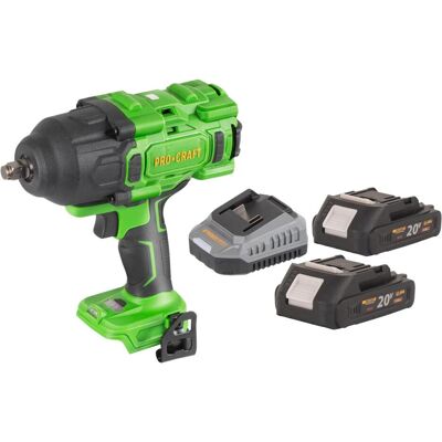 Procraft, Bohrmaschine + Akkuschrauber, PWA80bb Akku Schlagschrauber 20 V 1600 Nm 1/2" Brushless + 2x Akku 2,0 Ah + Ladegerät (Schlagschrauber) Procraft, Bohrmaschine + Akkuschrauber, PWA80bb Akku Schlagschrauber 20 V 1600 Nm 1/2" Brushless + 2x Akku 2,0 Ah + Ladegerät (Schlagschrauber)