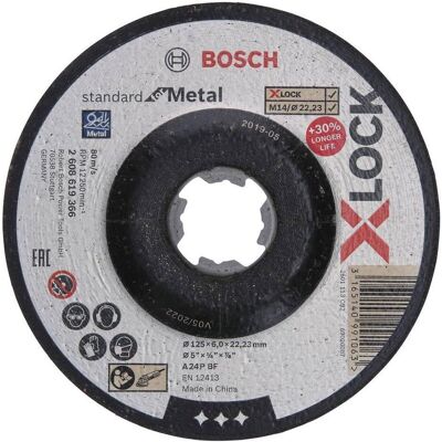 Bosch Professional Zubehör, Sägeblatt, PRO Metal X-Lock Schleifscheibe, 125 x 6 x 22,23 mm Bosch Professional Zubehör, Sägeblatt, PRO Metal X-Lock Schleifscheibe, 125 x 6 x 22,23 mm