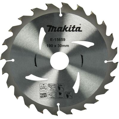 Makita, Sägeblatt, Zubehör E-15659 Kreissägeblatt Holz 190 x 30 x1,6 mm T24 Makita, Sägeblatt, Zubehör E-15659 Kreissägeblatt Holz 190 x 30 x1,6 mm T24