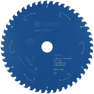 Bosch Professional Zubehör, Sägeblatt, Kreissägeblatt für Akkusägen Expert for Wood, 254 x 2,1/1,6 x 30, 48 Zähne Bosch Professional Zubehör, Sägeblatt, Kreissägeblatt für Akkusägen Expert for Wood, 254 x 2,1/1,6 x 30, 48 Zähne