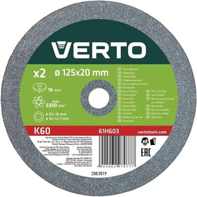 Verto, Schleifmittel, disc for table sander 125x12.7x16mm (61H603) Verto, Schleifmittel, disc for table sander 125x12.7x16mm (61H603)