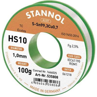Stannol Lötzinn Bleifrei SN99 Spule (Lötzinn), Lötgerät Zubehör, Silber Stannol Lötzinn Bleifrei SN99 Spule (Lötzinn), Lötgerät Zubehör, Silber