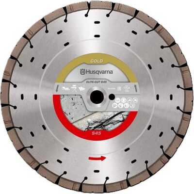 Husqvarna Sägeblatt, 599494730 Elite-Cut S45 Stahlbeton 400 x 20,0/25,4 mm Nass und trocken Husqvarna Sägeblatt, 599494730 Elite-Cut S45 Stahlbeton 400 x 20,0/25,4 mm Nass und trocken
