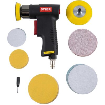 Stier, Schleifmaschine + Poliermaschine, Mini-Exzenterschleifer-Satz ME-26 Länge 100 mm 64-teilig (Exzenterschleifer) Stier, Schleifmaschine + Poliermaschine, Mini-Exzenterschleifer-Satz ME-26 Länge 100 mm 64-teilig (Exzenterschleifer)