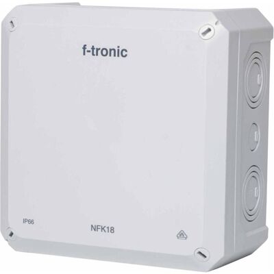 F-Tronic, Abzweigdose, FR-Abzweigkasten NFK18gr 180x180x93mm Ausbrechöffnungen 7340193 F-Tronic, Abzweigdose, FR-Abzweigkasten NFK18gr 180x180x93mm Ausbrechöffnungen 7340193