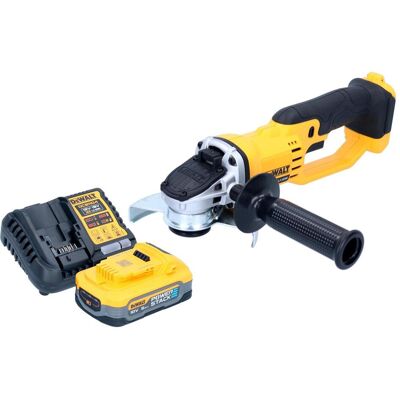 DeWalt, Winkelschleifer, DCG 412 H1 Akku Winkelschleifer 18 V 125 mm + 1x Powerstack Akku 5,0 Ah + Ladegerät (125 mm) DeWalt, Winkelschleifer, DCG 412 H1 Akku Winkelschleifer 18 V 125 mm + 1x Powerstack Akku 5,0 Ah + Ladegerät (125 mm)