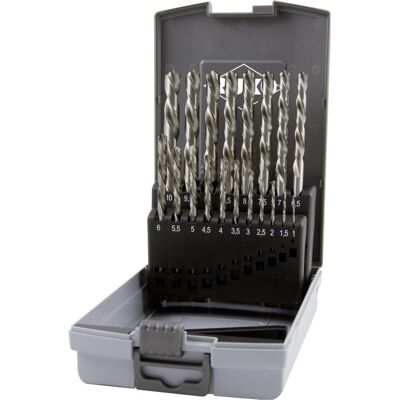 Ruko, Bohrereinsatz, Spiralbohrer-Satz DIN 338 Typ N, HSS-G - linksschneidend in ABS-Kunststoffkassette - 19 tlg. (1,0 bis 10,0 mm (in 0,5 mm Schritten)) Ruko, Bohrereinsatz, Spiralbohrer-Satz DIN 338 Typ N, HSS-G - linksschneidend in ABS-Kunststoffkassette - 19 tlg. (1,0 bis 10,0 mm (in 0,5 mm Schritten))