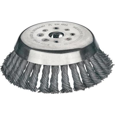 Lessmann, Schleifmittel, Kegelbürste Ø 180 mm Drahtstärke 0,5 mm Stahl 14 mm Bohrung 25,4 mm 8000 min-¹ Lessmann, Schleifmittel, Kegelbürste Ø 180 mm Drahtstärke 0,5 mm Stahl 14 mm Bohrung 25,4 mm 8000 min-¹