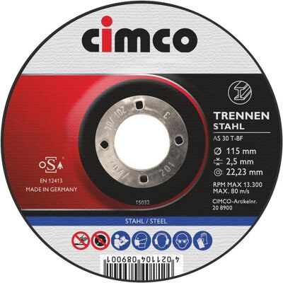 Cimco, Sägeblatt, Korund-Trennscheibe Stahl Durchmesser 125 Cimco, Sägeblatt, Korund-Trennscheibe Stahl Durchmesser 125