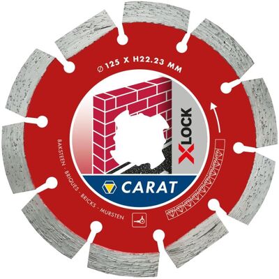 Carat, Sägeblatt, CAXLOCK125 X-LOCK Diamanttrennscheibe Classic Ziegel 125 x 22,23 Carat, Sägeblatt, CAXLOCK125 X-LOCK Diamanttrennscheibe Classic Ziegel 125 x 22,23