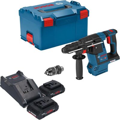 Bosch Professional, Bohrmaschine + Akkuschrauber, GBH 18V-26 F Professional Akku Bohrhammer 18 V 2,6 J SDS plus Brushless + 2x ProCORE Akku 4,0 (Schlagbohrmaschine) Bosch Professional, Bohrmaschine + Akkuschrauber, GBH 18V-26 F Professional Akku Bohrhammer 18 V 2,6 J SDS plus Brushless + 2x ProCORE Akku 4,0 (Schlagbohrmaschine)
