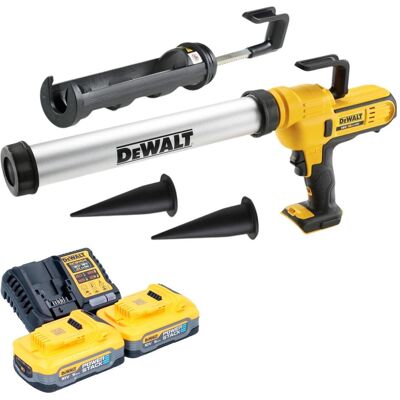 DeWalt, Kartuschenpistole + Fettpresse, DCE 581 H2K Akku Kartuschenpistole 18 V 310 ml + 2x Powerstack Akku 5,0 Ah + Ladegerät + (Kartuschenpistole) DeWalt, Kartuschenpistole + Fettpresse, DCE 581 H2K Akku Kartuschenpistole 18 V 310 ml + 2x Powerstack Akku 5,0 Ah + Ladegerät + (Kartuschenpistole)
