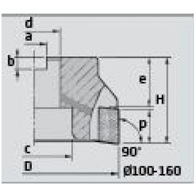 Elmag, Fräser, - Eckfräser 90° DM 125mm 9-Schneiden, Aufnahme 40mm, ohne Wendeplatten (APKT,APHX) Elmag, Fräser, - Eckfräser 90° DM 125mm 9-Schneiden, Aufnahme 40mm, ohne Wendeplatten (APKT,APHX)