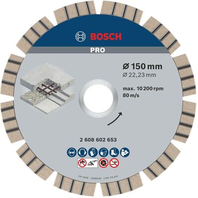 Bosch Diamant-Trennscheibe 150mm für Beton Bosch Diamant-Trennscheibe 150mm für Beton