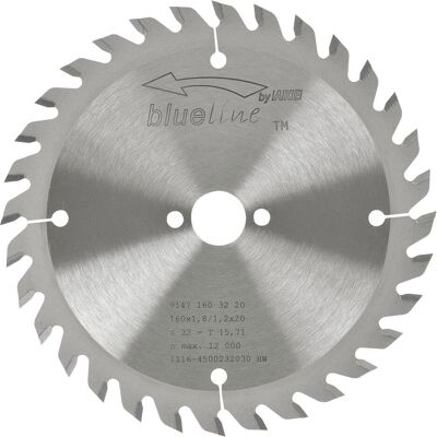 Ake, Sägeblatt, Kreissägeblatt HW ø 160 x 1,2 x 20 mm Z32 Wechselzahn (WZ) positiv Ake, Sägeblatt, Kreissägeblatt HW ø 160 x 1,2 x 20 mm Z32 Wechselzahn (WZ) positiv