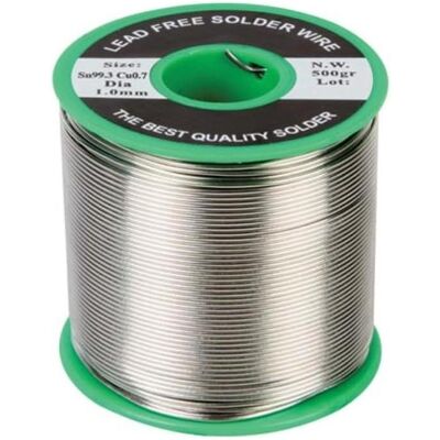 Velleman Lead-Free Solder Sn 99.3% Cu 0.7% 1mm 500G (Ersatzteil), Lötgerät Zubehör, Grau Velleman Lead-Free Solder Sn 99.3% Cu 0.7% 1mm 500G (Ersatzteil), Lötgerät Zubehör, Grau