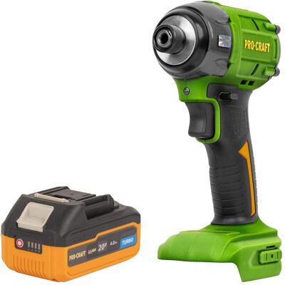 Procraft, Bohrmaschine + Akkuschrauber, PS22bb Akku Schlagschrauber 20 V 230 Nm 1/2" Brushless + 1x Akku 4,0 Ah - ohne Ladegerät (Schlagschrauber) Procraft, Bohrmaschine + Akkuschrauber, PS22bb Akku Schlagschrauber 20 V 230 Nm 1/2" Brushless + 1x Akku 4,0 Ah - ohne Ladegerät (Schlagschrauber)
