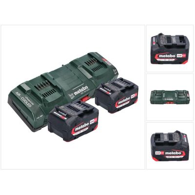 Metabo - 18V 4,0Ah Li-Power Akku Pack - 2x CAS 625027000 + ASC 145 DUO Ladegerät - Battery Pack Metabo - 18V 4,0Ah Li-Power Akku Pack - 2x CAS 625027000 + ASC 145 DUO Ladegerät - Battery Pack
