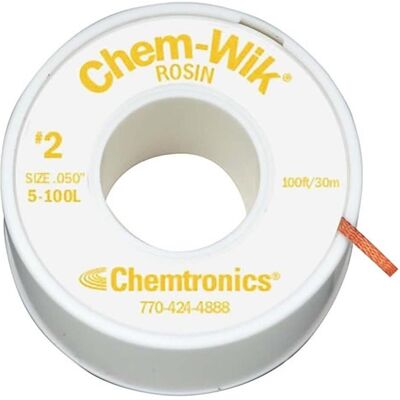 ChemWik Entlötlitzenkupfergeflecht 1.5 mm x 30 m (Entlötlitze), Lötgerät Zubehör, Kupfer ChemWik Entlötlitzenkupfergeflecht 1.5 mm x 30 m (Entlötlitze), Lötgerät Zubehör, Kupfer