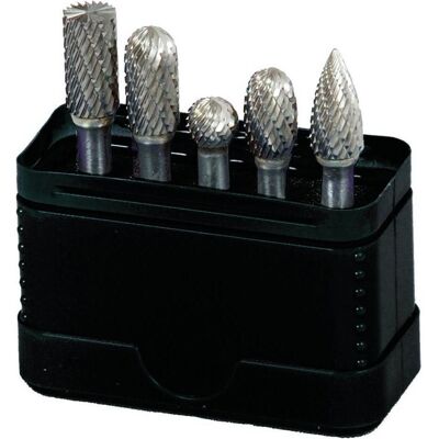Projahn, Fräser, 70295 Frässtifte HM, 5tlg in Kunststoffpack Form B, C, D, E, G Kopfdurchmesser 9.6 mm Projahn, Fräser, 70295 Frässtifte HM, 5tlg in Kunststoffpack Form B, C, D, E, G Kopfdurchmesser 9.6 mm