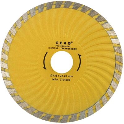 GEKO, Sägeblatt, Diamant-Trennscheibe, TURBO PLUS, 125x8x22,2m GEKO, Sägeblatt, Diamant-Trennscheibe, TURBO PLUS, 125x8x22,2m