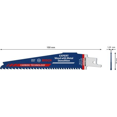 Bosch S 967 XHM - Stichsägeblatt - Für Holz mit Metall Bosch S 967 XHM - Stichsägeblatt - Für Holz mit Metall