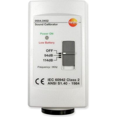 Testo, Schallpegelmessgerät, 0554 0452 Schallpegelkalibrato Testo, Schallpegelmessgerät, 0554 0452 Schallpegelkalibrato