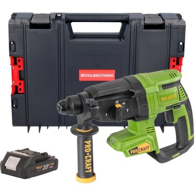 Procraft, Bohrmaschine + Akkuschrauber, PHA40bb Akku Bohrhammer 20 V 2,6 J SDS plus Brushless + 1x Akku 2,0 Ah + RHINO Toolcase - (Bohrhammer) Procraft, Bohrmaschine + Akkuschrauber, PHA40bb Akku Bohrhammer 20 V 2,6 J SDS plus Brushless + 1x Akku 2,0 Ah + RHINO Toolcase - (Bohrhammer)