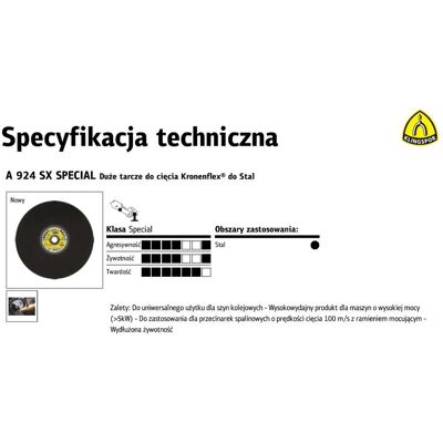 Klingspor, Sägeblatt, TARCZA DO CIĘCIA METALU 356*4,0*25,4 A924SX Special DO SZYN KOLEJOWYCH Klingspor, Sägeblatt, TARCZA DO CIĘCIA METALU 356*4,0*25,4 A924SX Special DO SZYN KOLEJOWYCH