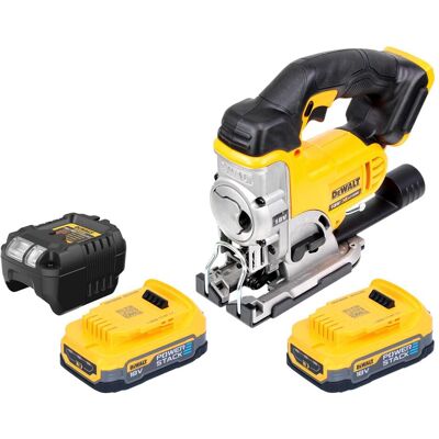 DeWalt, Stichsäge, DCS 331 E2 Akku Stichsäge 18 V + 2x Powerstack Akku 1,7 Ah + Ladegerät DeWalt, Stichsäge, DCS 331 E2 Akku Stichsäge 18 V + 2x Powerstack Akku 1,7 Ah + Ladegerät