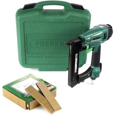Prebena, Tacker + Nagelpistole, 3GP-E40 Druckluft Nagler Klammergerät Typ E im Transportkoffer + E20CNKHA Heftklamme (Nagelpistole) Prebena, Tacker + Nagelpistole, 3GP-E40 Druckluft Nagler Klammergerät Typ E im Transportkoffer + E20CNKHA Heftklamme (Nagelpistole)