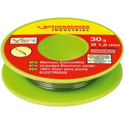 Rothenberger Industrial Bleifreies Elektroniklot 30g Lötzinn, bleifrei (Lötzinn), Lötgerät Zubehör Rothenberger Industrial Bleifreies Elektroniklot 30g Lötzinn, bleifrei (Lötzinn), Lötgerät Zubehör